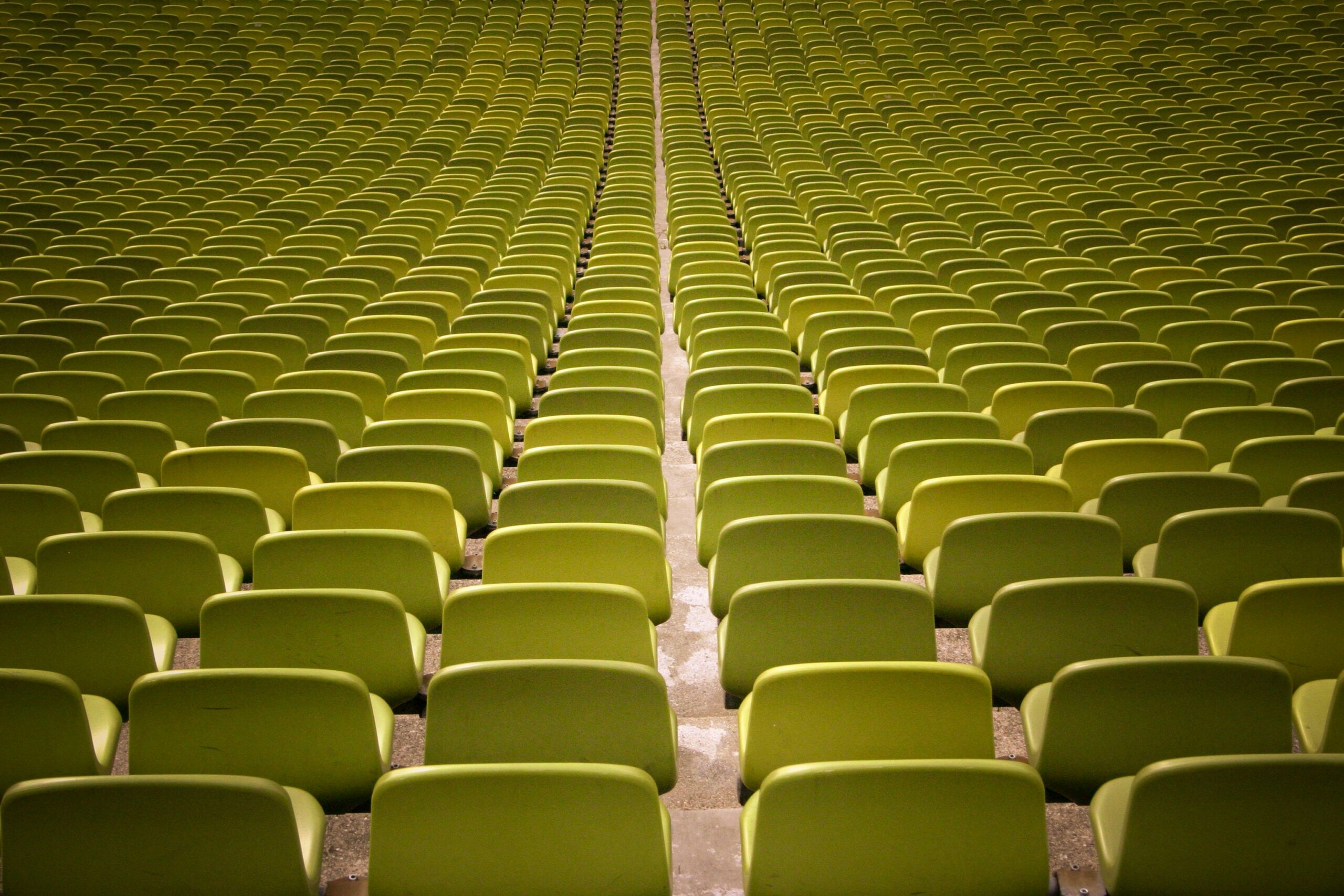 empty yellow chair lot